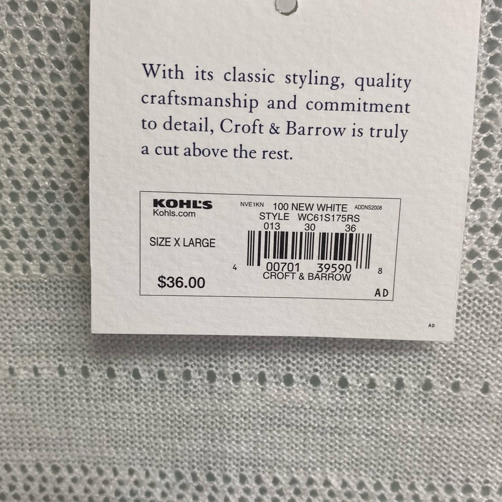 NWT CROFT & BARROW CARDIGAN - XL - Picture 7 of 8